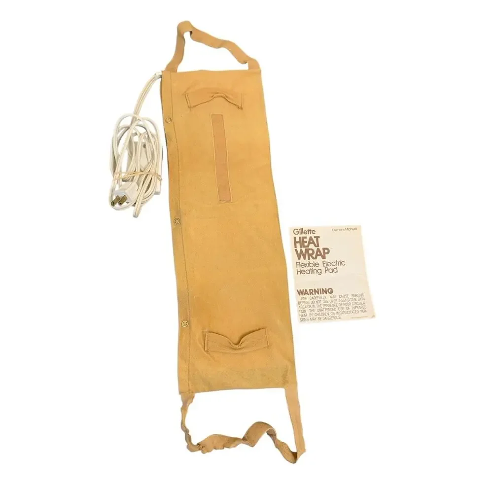 Vintage 1980 Gillette Heat Wrap Electric Heating Pad Model‎ 2820/2640 Flexible